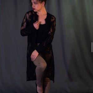 black lace cardigan
